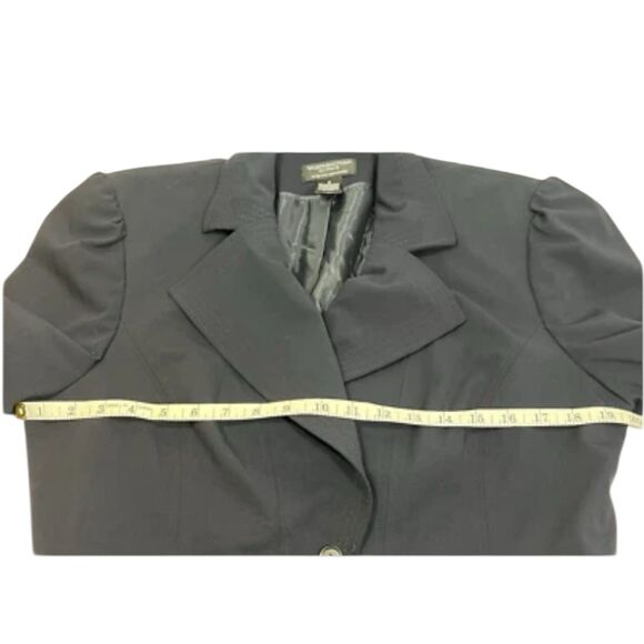 Worthington Works Navy Blazer Size 14 Stretch Career Lined Button Front - Picture 4 of 15